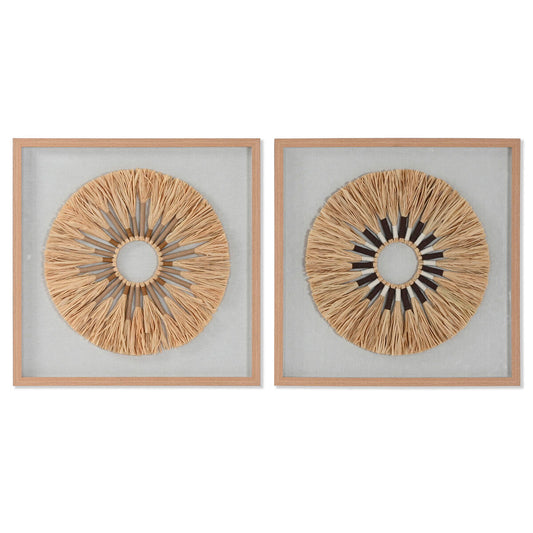 Cadre Home ESPRIT Moderne Cercles 60 x 3,5 x 60 cm (2 Unités)